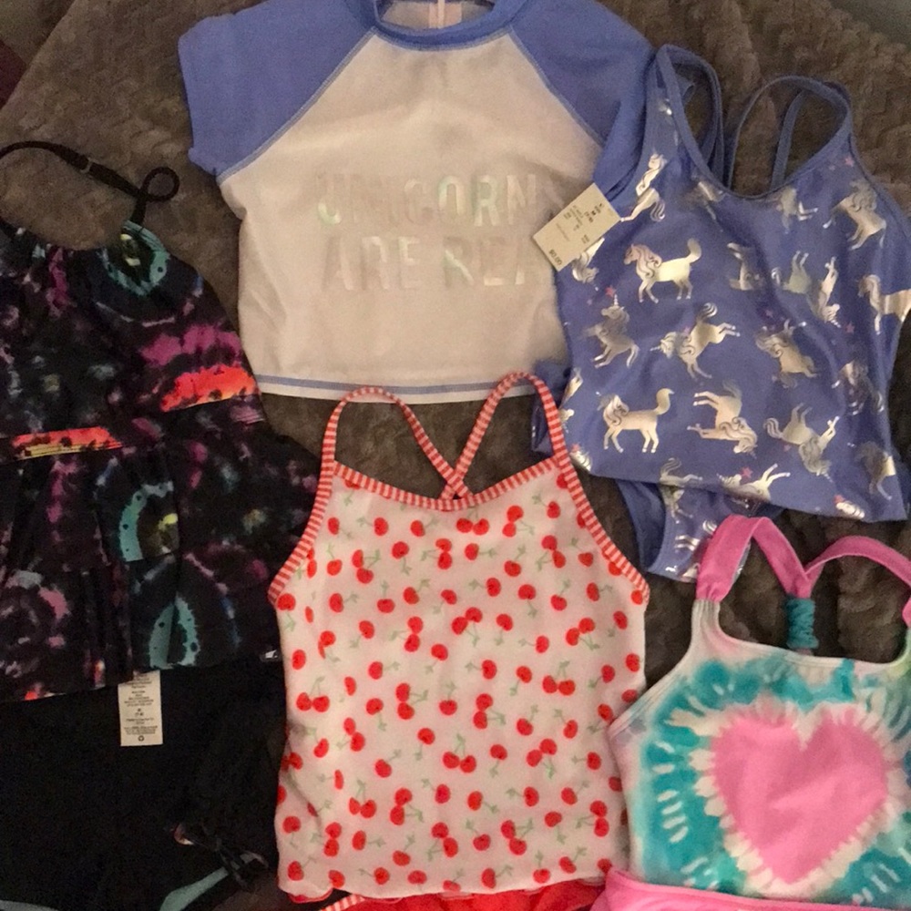 Little Girl Bathing Suits and Coverup